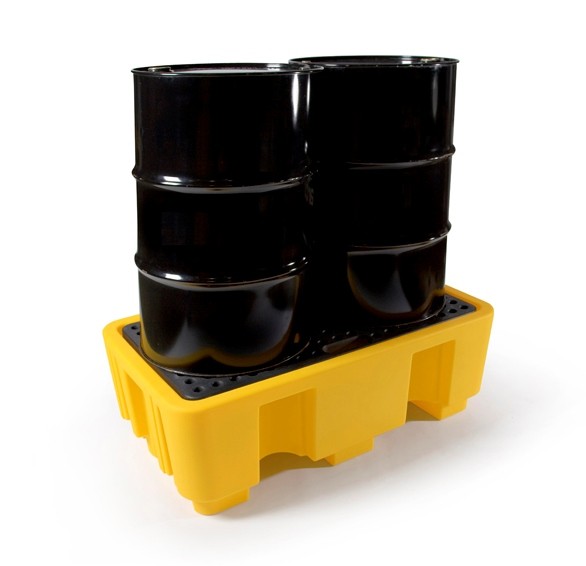 Spill-pallethigh,-2-drums-1300-x-750-x-440-mm,--250-liter