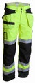 Trousers high visibility with tool pockets, 310 g/m² 80% polyester, 20% cotton