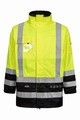 Jacket high visibility Lyngsøe, 240g/m² 98% Polyester, 2% Carbon Grid