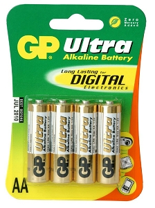 Alkaliske batterier AA LR06 1,5 volt 