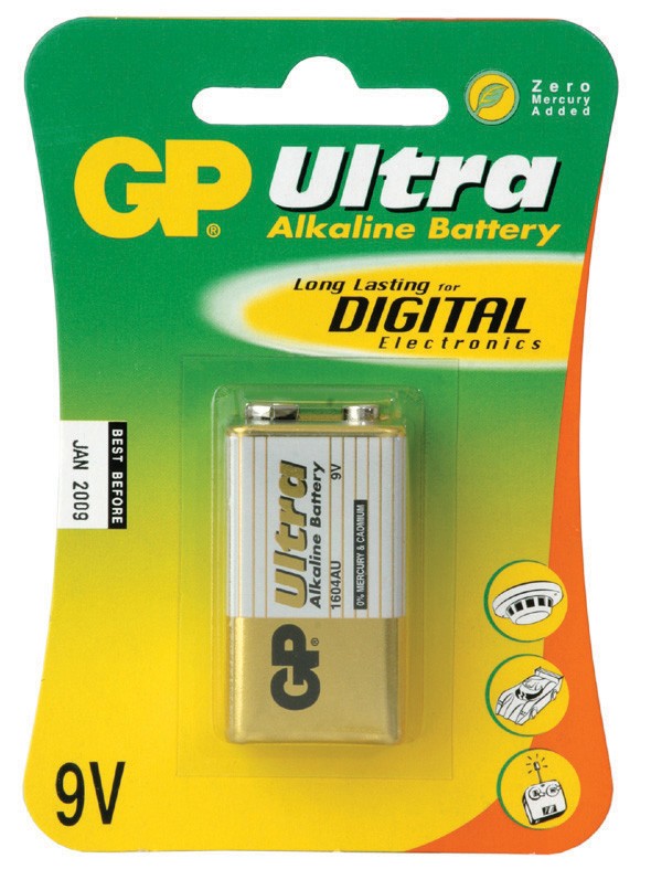 Alkaliske-batterier6LR61-9-volt,-pk-à-10-stk