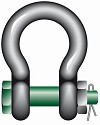 Bow shackle G-4163 c/w safety bolt tempered, heat treated steel, grade 6