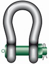 Bow shackle P-6036 c/w safety bolt tempered, heat treated steel, grade 8