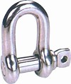 Dee-shackle c/w screwpin stainless steel AISI 316