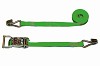 Lashing belt c/w hooks, lashing strenght 0,8 ton, width 25 mm polyester/stainless steel