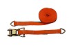 Lashing belt c/w d-rings, lashing strenght 2 ton, width 35 mm polyester/gold chromatized steel