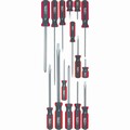 Screwdriver set Flared, parallel and crosspoint, 15 pcs